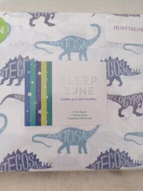 Dinosaurs Twin Bed Sheet Set Soft Microfiber Bedding NEW